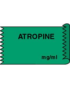 Anesthesia Tape (Removable) Atropine mg/ml 1/2" x 500" - 333 Imprints - Green - 500 Inches per Roll