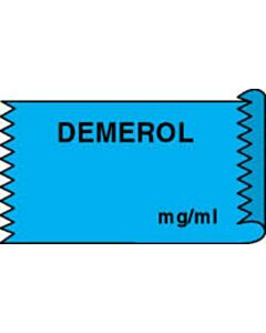 Anesthesia Tape (Removable) Demerol mg/ml 1/2" x 500" - 333 Imprints - Blue - 500 Inches per Roll
