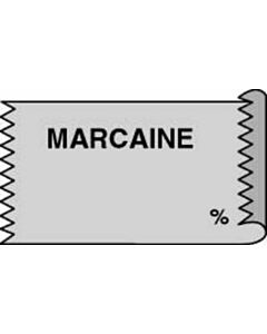 Anesthesia Tape (Removable) Marcaine % 1/2" x 500" - 333 Imprints - Gray - 500 Inches per Roll