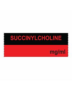 Anesthesia Tape (Removable) Succinylcholine 1/2" x 500" - 333 Imprints - Fl. Red and Black - 500 Inches per Roll