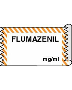 Anesthesia Tape (Removable) Flumazenil mg/ml 1/2" x 500" - 333 Imprints - White with Orange - 500 Inches per Roll