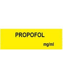 Anesthesia Tape (Removable) Propofol mg/ml 1/2" x 500" - 333 Imprints - Yellow - 500 Inches per Roll