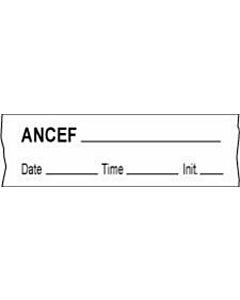 Anesthesia Tape with Date, Time & Initial (Removable) Ancef 1/2" x 500" - 333 Imprints - White - 500 Inches per Roll