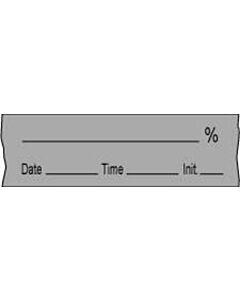Anesthesia Tape with Date, Time & Initial (Removable) % 1/2" x 500" - 333 Imprints - Gray - 500 Inches per Roll