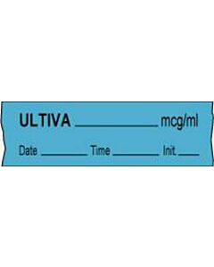 Anesthesia Tape with Date, Time & Initial (Removable) Ultiva mcg/ml 1/2" x 500" - 333 Imprints - Blue - 500 Inches per Roll