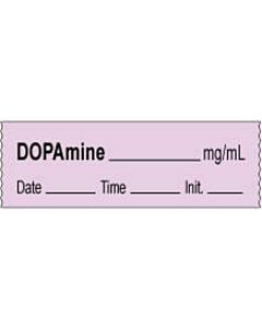 Anesthesia Tape with Date, Time & Initial | Tall-Man Lettering (Removable) Dopamine mg/ml 1/2" x 500" - 333 Imprints - Violet - 500 Inches per Roll