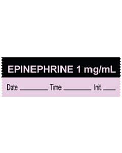 Anesthesia Tape with Date, Time & Initial (Removable) "Epinephrine 1 mg/ml" 1/2" x 500" Violet and Black - 333 Imprints - 500 Inches per Roll