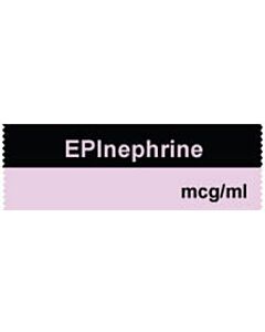 Anesthesia Tape with Date, Time & Initial | Tall-Man Lettering (Removable) Epinephrine mcg/ml 1/2" x 500" - 333 Imprints - Violet and Black - 500 Inches per Roll