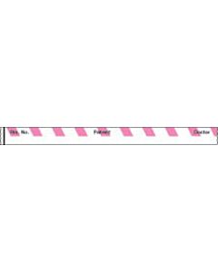 Binder/Chart Tape Removable "Rm. No. Patient", 1'' Core, 1/2 '' x 500'', Rose, 83 Imprints, 500 Inches per Roll