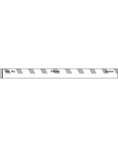 Binder/Chart Tape Removable "Rm. No. Patient", 1'' Core, 1/2 '' x 500'', Gray, 83 Imprints, 500 Inches per Roll