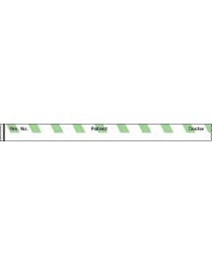 Binder/Chart Tape Removable "Rm. No. Patient", 1'' Core, 1/2 '' x 500'', Lime Green, 83 Imprints, 500 Inches per Roll