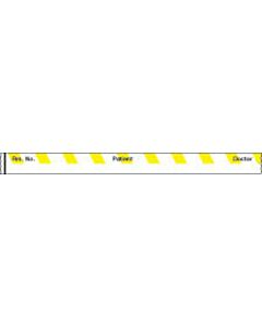Binder/Chart Tape Removable "Rm. No. Patient", 1'' Core, 1/2 '' x 500'', Yellow, 83 Imprints, 500 Inches per Roll