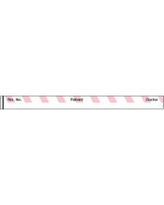 Binder/Chart Tape Removable "Rm. No. Patient", 1'' Core, 1/2 '' x 500'', Pink, 83 Imprints, 500 Inches per Roll