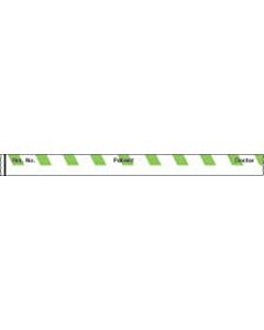 Binder/Chart Tape Removable "Rm. No. Patient", 1'' Core, 1/2 '' x 500'', Fl. Green, 83 Imprints, 500 Inches per Roll