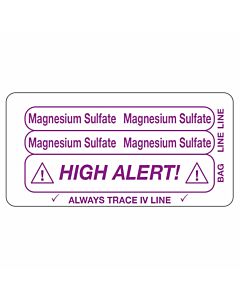 IV Label Piggyback Paper Permanent Magnesium Magnesium 3" Core 1 1/2"x3 White 1000 per Roll