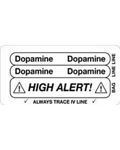 IV Label Piggyback Paper Permanent Dopamine Dopamine 3" Core 1 1/2"x3 White 1000 per Roll