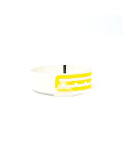 CompuBand® Soft Direct Thermal Patient ID Wristband, Adult/Pediatric, Snap Closure, 1.5" Core, Yellow