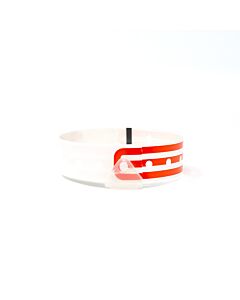 CompuBand® Soft Direct Thermal Patient ID Wristband, Adult/Pediatric, Snap Closure, 1.0" Core, Red