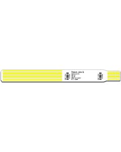 ScanBand® DR Thermal Patient ID Wristband, Adult, 1-1/2" Core, Yellow, 400 per Box
