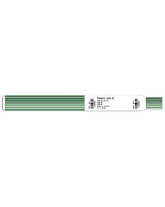 ScanBand® DR Thermal Patient ID Wristband, Adult, 1-1/2" Core, Green, 400 per Box