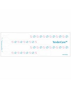 Tendercare® Thermal Wristband 4pt Mother, Father, Baby Set Adhesive Closure 11" L x 1" H (Adult) 8" L x 7/8" H (Infant) White With Ducks, 400 per Box