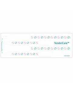 Tendercare® Thermal Wristband 4pt Mother, Father, Baby Set Adhesive Closure 11" L X 1" H (Adult) 8" L X 7/8" H (Infant) White With Ducks, 300 per Box