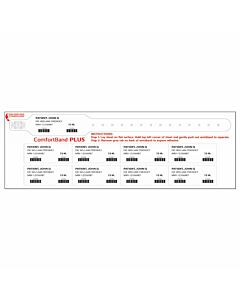 ComfortBand® Plus Thermal Patient ID Wristband with Patient Labels, Adult, White, 1" Core