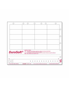 Durasoft® Laser Wristband/Label Paper With Holes, Tamper Evident 2.5 x 1, Adult White - 20 Labels per Sheet, 4 Pks of 250 Sheets per Case