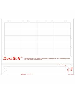 Durasoft® Laser Wristband/Label with Holes, Tamper Evident, Paper, 2 1/2"x1", Adult, White, 20 Labels per Sheet, 4 Pks of 250 Sheets per Case