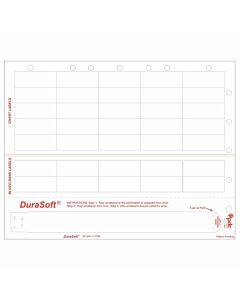 Durasoft® Laser Wristband/Label with Holes, Tamper Evident, Paper, 2"x3/4", Adult/Pedi, White, 35 Labels per Sheet, 4 Pks of 250 Sheets per Case