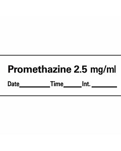 Anesthesia Tape with Date, Time, and Initial Removable Promethazine 2.5 mg/ml 1" Core 1/2" x 500" Imprints White 333 500 Inches per Roll