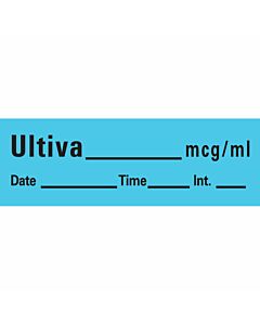 Anesthesia Tape with Date, Time & Initial (Removable) Utiva mcg/ml Date 1/2" x 500" - 333 Imprints - Blue - 500 Inches per Roll