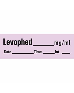 Anesthesia Tape with Date, Time & Initial (Removable) Levophed mg/ml 1/2" x 500" - 333 Imprints - Violet - 500 Inches per Roll