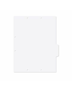 Filepro® Chart Divider Side Tab Position #1 or #4 1/4 Cut Blank|Mylar Reinforced Tab Clear 100# White 8-1/2"x11" - 300 per Box