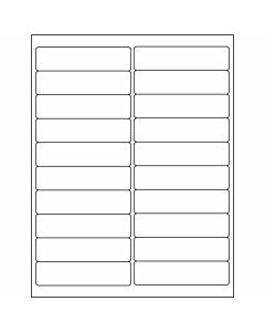 Label Laser Paper Permanent 2  4"x1" White 20 per Sheet, 1000 Sheets per Box