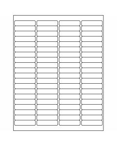 Label Laser Paper Permanent 4 2"x1/2" White 80 per Sheet, 1000 Sheets per Box