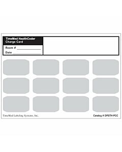 Label Patient Charge Card Paper 7" x 5", White, 250 per Box