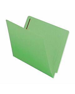 Barkley™ Match End Tab Folder Fas# 1&3 11pt Color Stock Green Flush Front 12 1/4" x 9 1/2" 2ply - 250 per Case