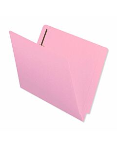 Barkley™ Match End Tab Folder Fas# 1&3 11pt Color Stock Pink Flush Front 12 1/4" x 9 1/2" 2ply - 250 per Case
