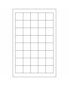 Slide Label Paper Permanent 7/8" X 7/8" White, 40 per Sheet, 25 Sheets per Box