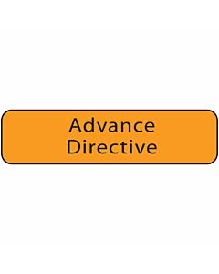 Label Paper Removable Advance Directive, 1" Core, 1 1/4" x 5/16", Fl. Orange, 760 per Roll