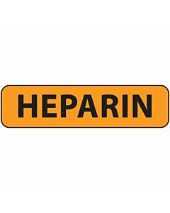 Label Paper Removable Heparin, 1" Core, 1 1/4" x 5/16", Fl. Orange, 760 per Roll