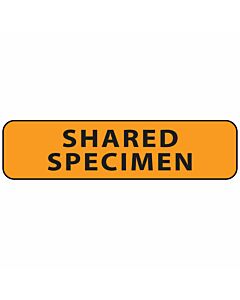 Label Paper Removable Shared Specimen, 1" Core, 1 1/4" x 5/16", Fl. Orange, 760 per Roll