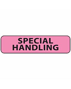 Lab Communication Label (Paper, Removable) Special Handling 1 1/4"x5/16" Fluorescent Pink - 760 per Roll