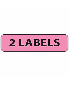 Label Paper Removable 2 Labels, 1" Core, 1 1/4" x 5/16", Fl. Pink, 760 per Roll