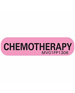 Label Paper Removable Chemotherapy, 1" Core, 1 1/4" x 5/16", Fl. Pink, 760 per Roll