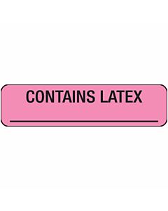 Label Paper Removable Contains Latex, 1" Core, 1 1/4" x 5/16", Fl. Pink, 760 per Roll