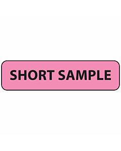 Label Paper Removable Short Sample, 1" Core, 1 1/4" x 5/16", Fl. Pink, 760 per Roll
