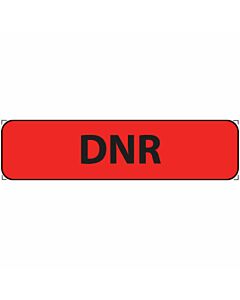 Label Paper Permanent DNR 1" Core 1 1/4"x5/16" Fl. Red 760 per Roll