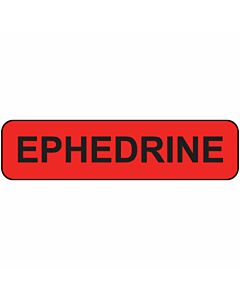 Label Paper Permanent Ephedrine 1" Core 1 1/4"x5/16" Fl. Red 760 per Roll